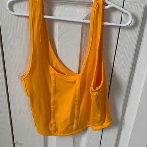 xs pacsun orange cropped top